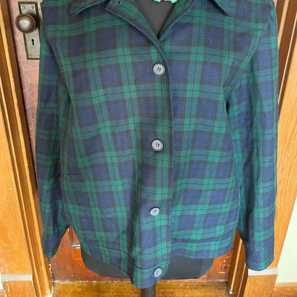 Vintage Pendleton Plaid Cropped Blazer - Picture 1 of 4